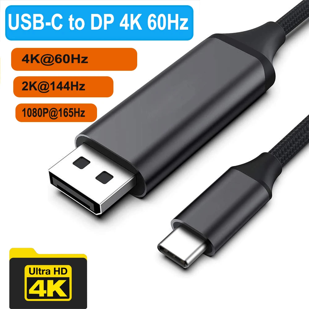 Whavi USB-C to DisplayPort Cable - 4K / 8K Ready