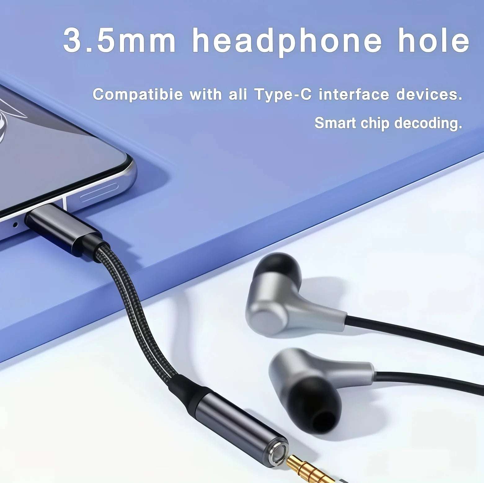 Whavi USB-C to AUX Adapter - 3.5mm Audio Jack