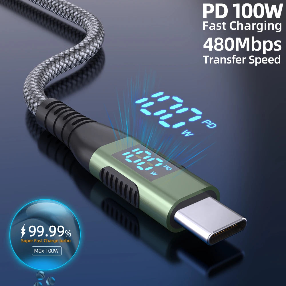 Whavi 100W USB-C to USB-C Fast Charging Cable