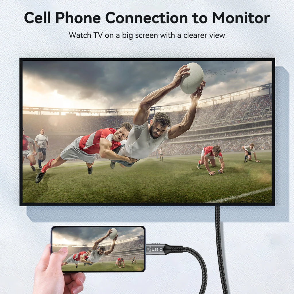 Whavi USB-C to HDMI Cable - 8K / 4K Display Ready