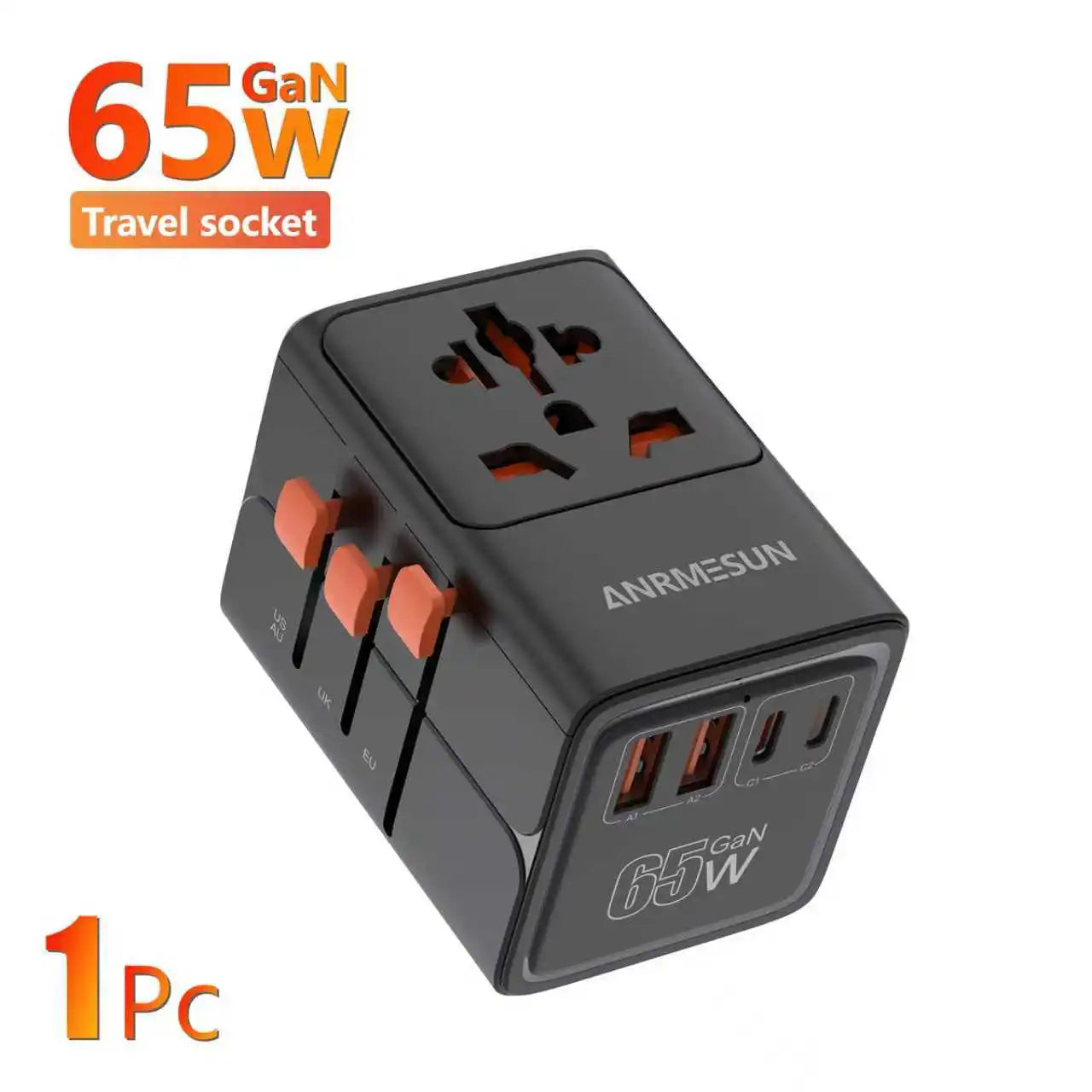 Whavi Universal Travel Adapter - 20W to 65W USB-C Fast Charging