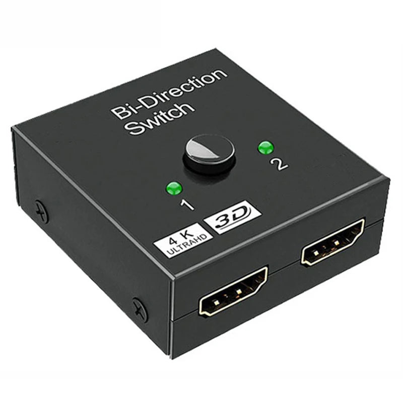Whavi 4K HDMI Switch - 2-Port Bi-Directional Splitter