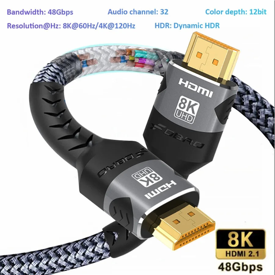 Whavi Ultra HD HDMI 2.1 Cable - 8K / 4K 120Hz