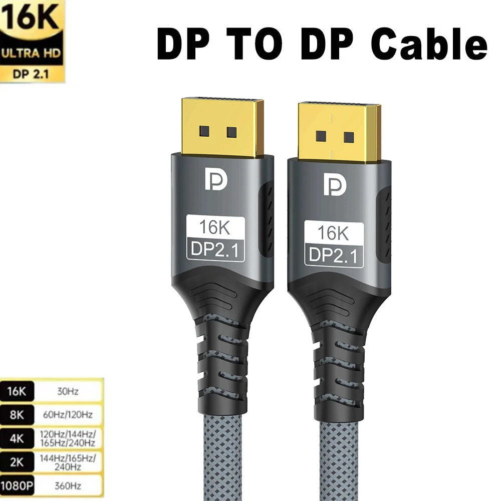 Whavi DisplayPort 2.1 Gaming Cable - 4K / 8K Ready