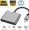 Whavi 3-in-1 USB-C Hub - HDMI, USB 3.0 & PD Charging