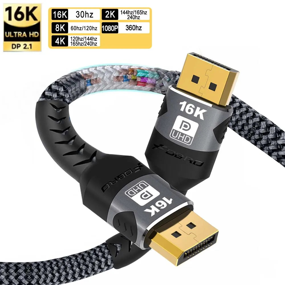 Whavi DisplayPort 2.1 Gaming Cable - 4K / 8K Ready
