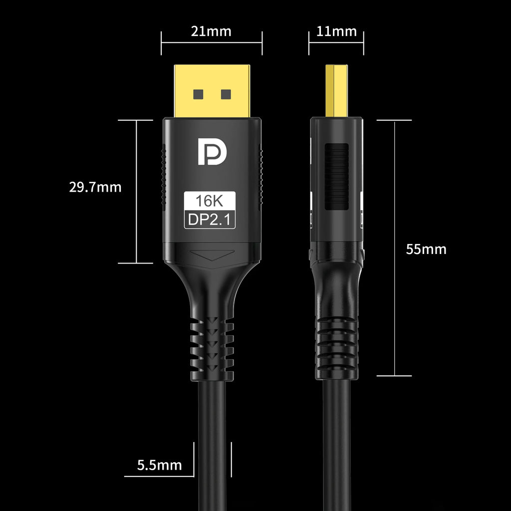 Whavi DisplayPort 2.1 Gaming Cable - 4K / 8K Ready