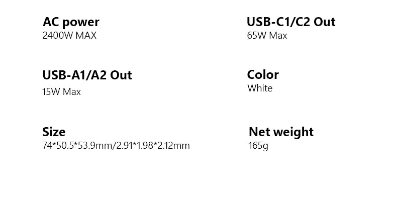 Whavi 65W Universal Travel Adapter - USB-C Fast Charging