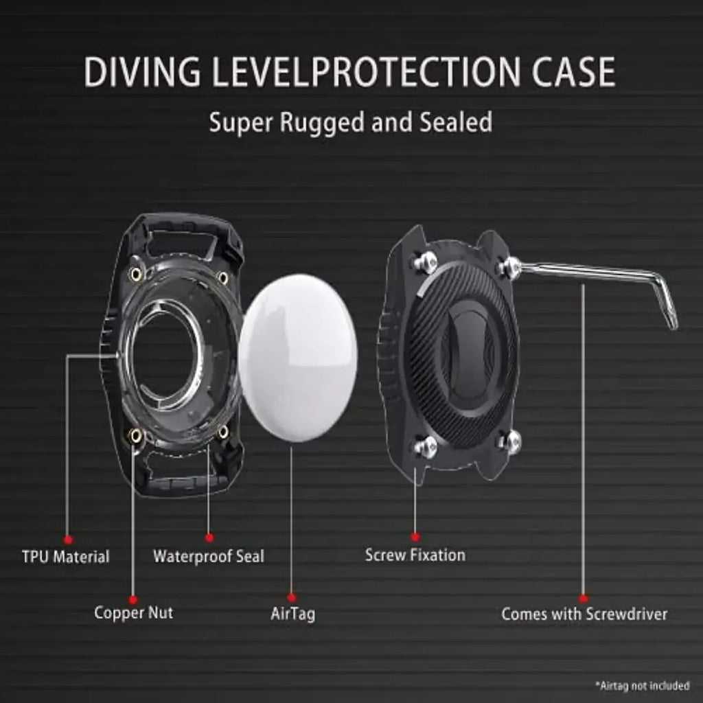 Whavi AirTag Holder - Waterproof Luggage Keychain