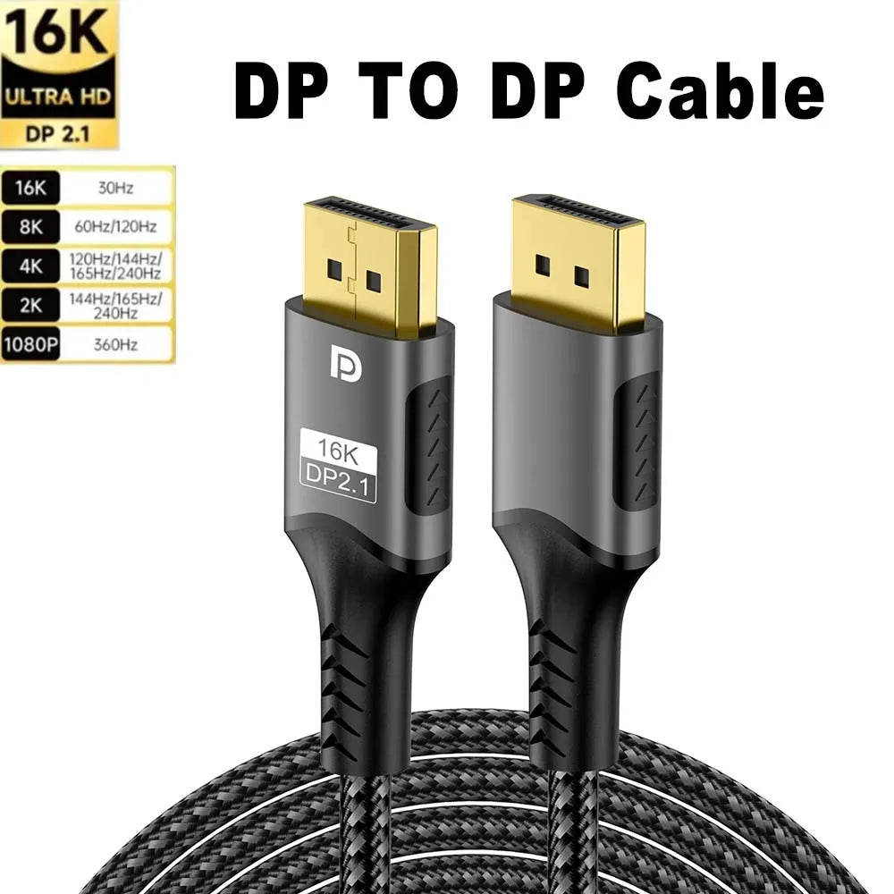 Whavi DisplayPort 2.1 Gaming Cable - 4K / 8K Ready