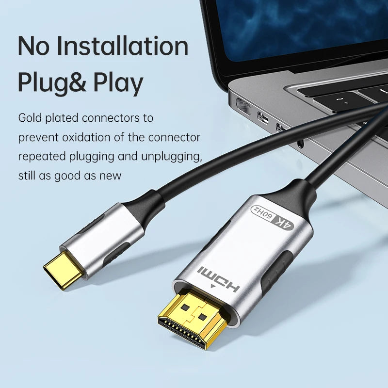Whavi USB-C to HDMI Cable - 8K / 4K Display Ready