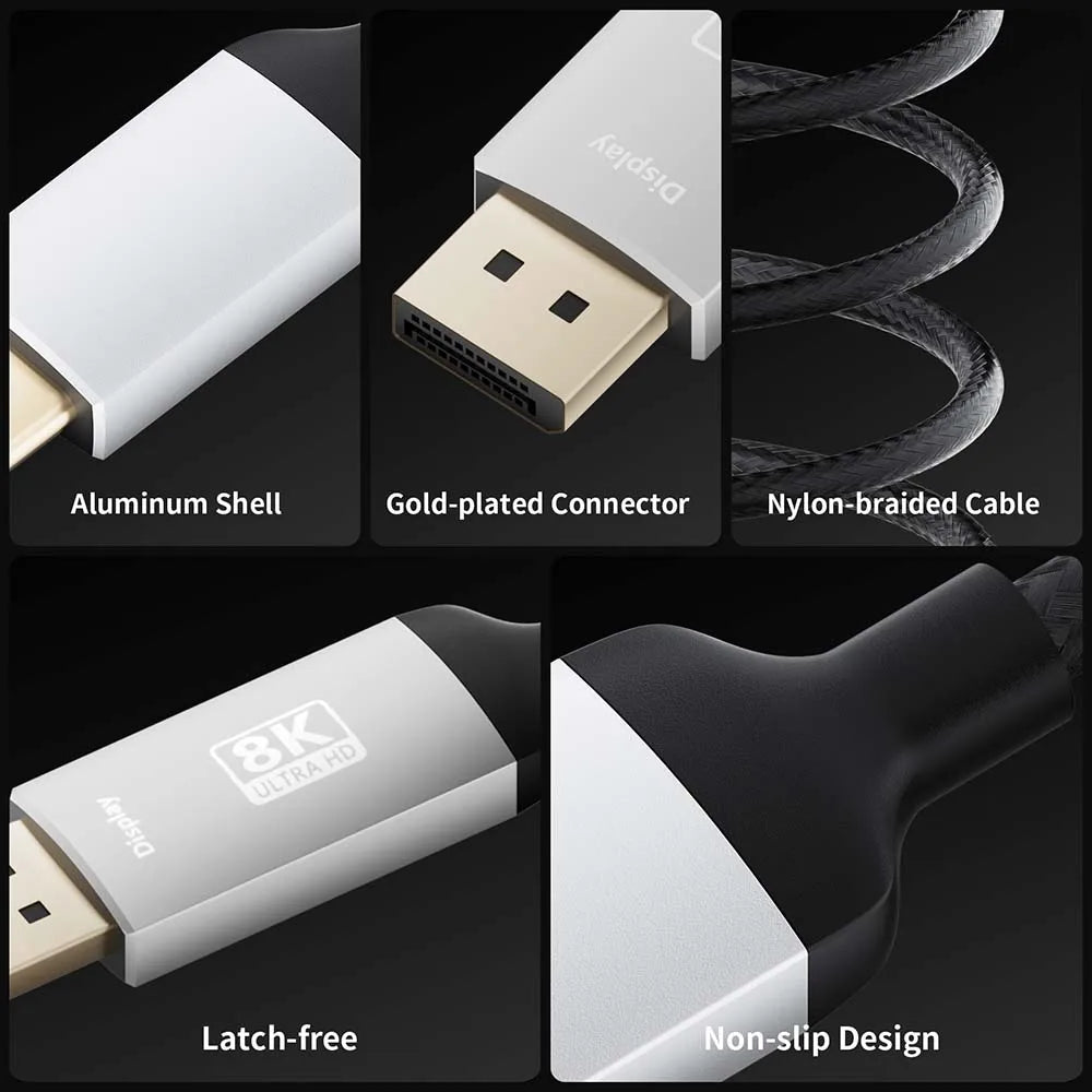 Whavi USB-C to DisplayPort Cable - 4K / 8K Ready