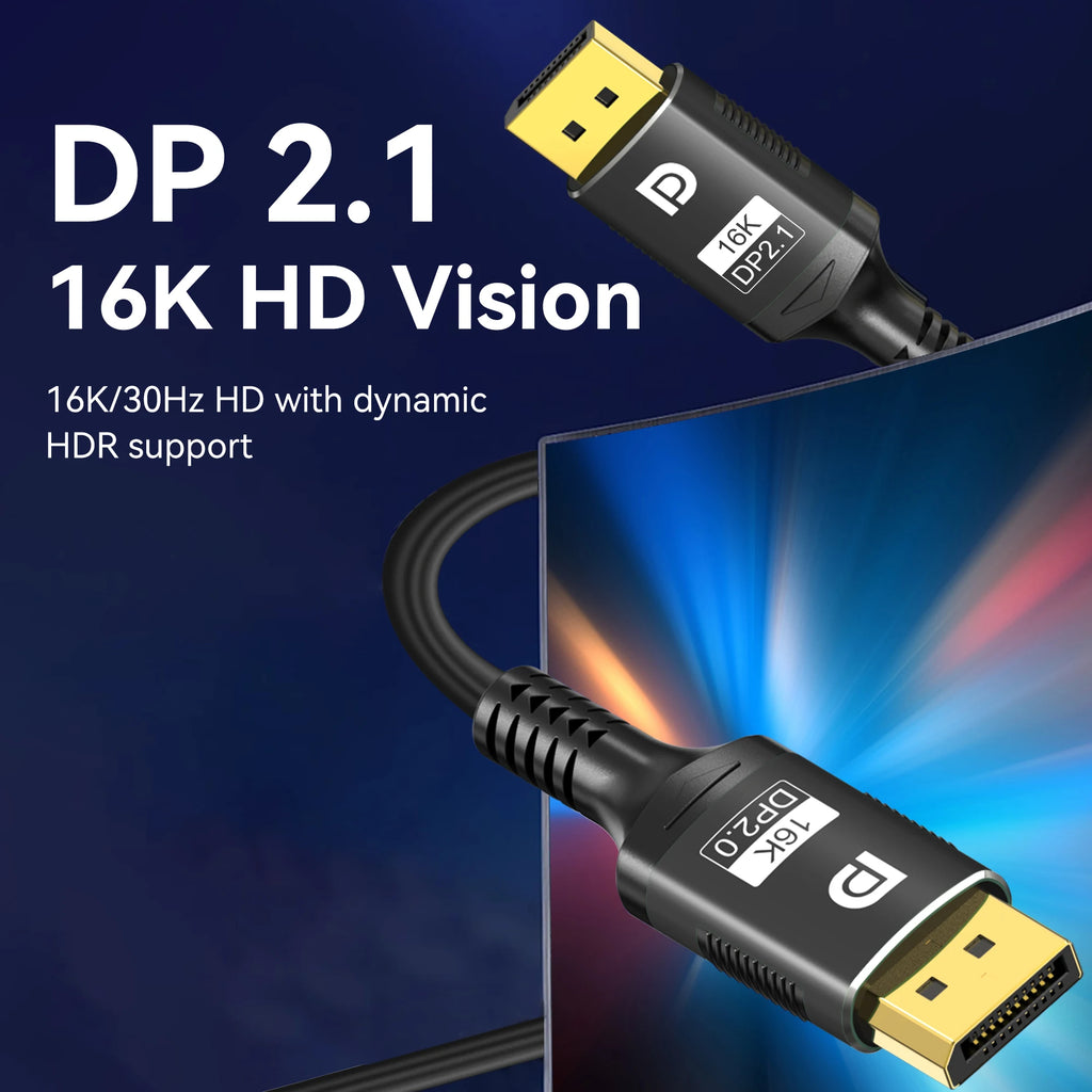 Whavi DisplayPort 2.1 Gaming Cable - 4K / 8K Ready