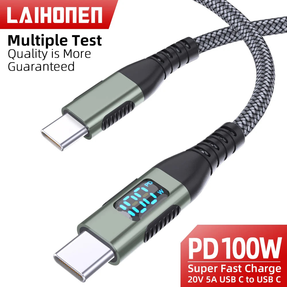 Whavi 100W USB-C to USB-C Fast Charging Cable