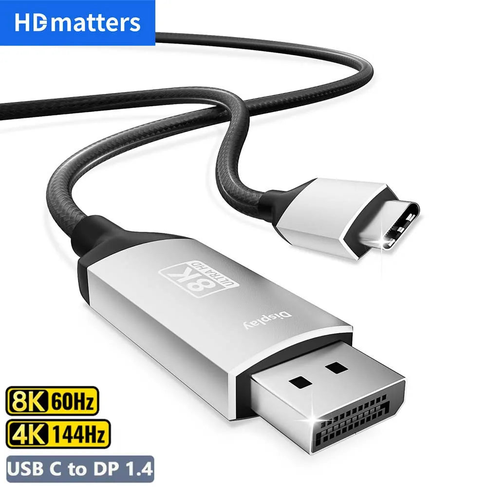 Whavi USB-C to DisplayPort Cable - 4K / 8K Ready