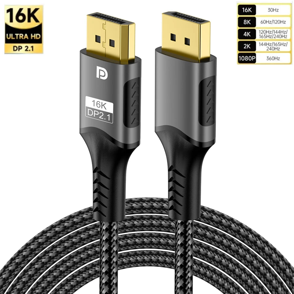 Whavi DisplayPort 2.1 Gaming Cable - 4K / 8K Ready