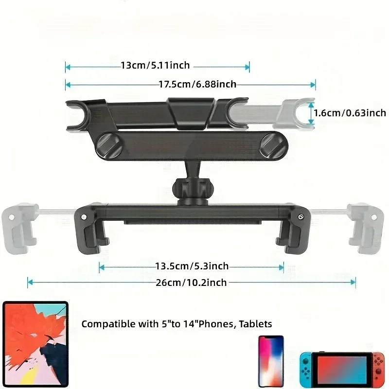 Whavi Car Tablet Headrest Holder - Back Seat Mount