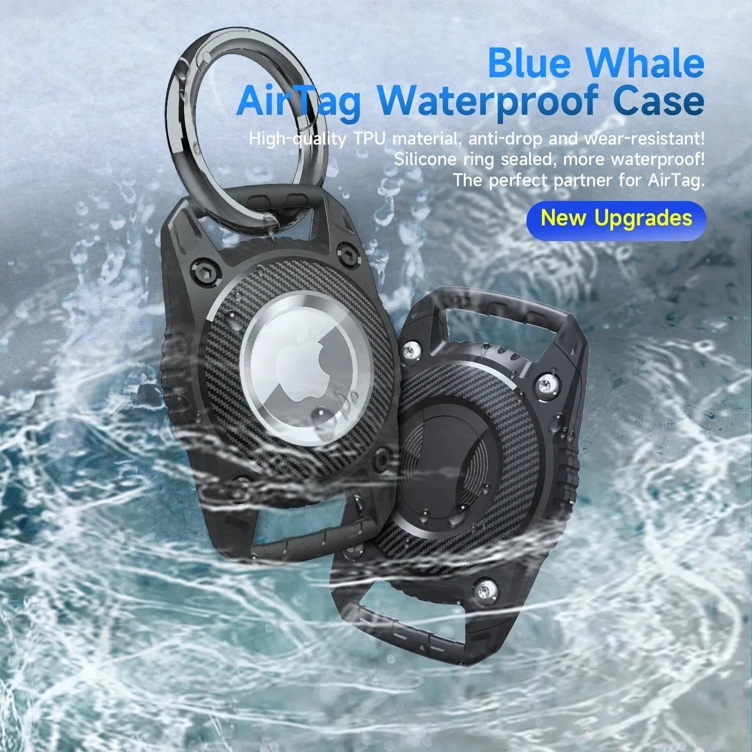 Whavi AirTag Holder - Waterproof Luggage Keychain