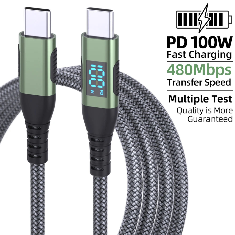 Whavi 100W USB-C to USB-C Fast Charging Cable