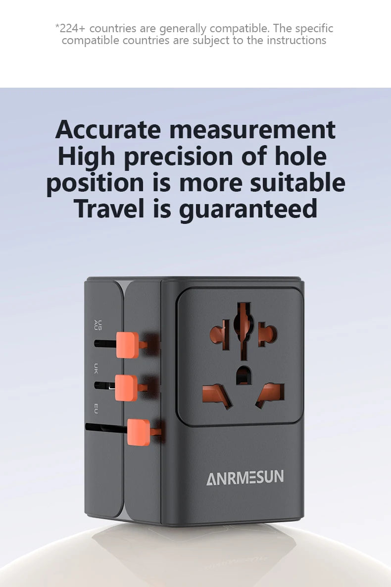Whavi 65W Universal Travel Adapter - USB-C Fast Charging
