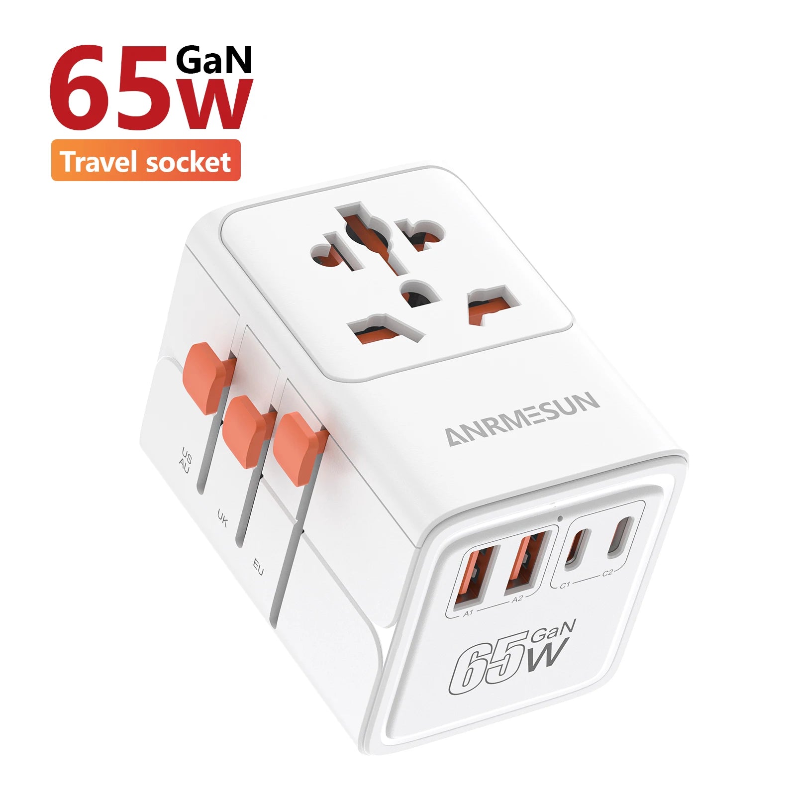 Whavi Universal Travel Adapter - 20W to 65W USB-C Fast Charging