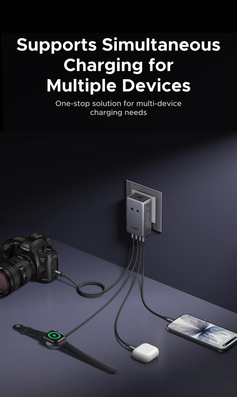 Whavi 45W Universal Travel Adapter - 6-Device Fast Charge