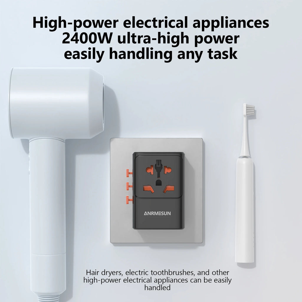Whavi 65W Universal Travel Adapter - USB-C Fast Charging
